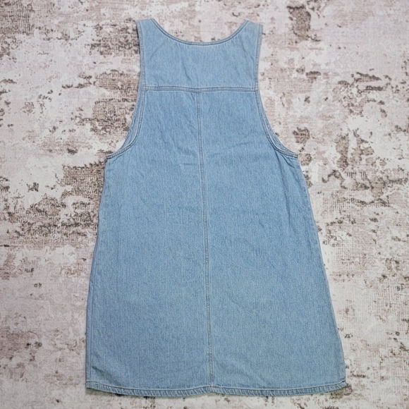Vintage 90s Soft Girl Denim Zip Jumper Medium Coastal Dress Y2K Cottage - Picture 2 of 10